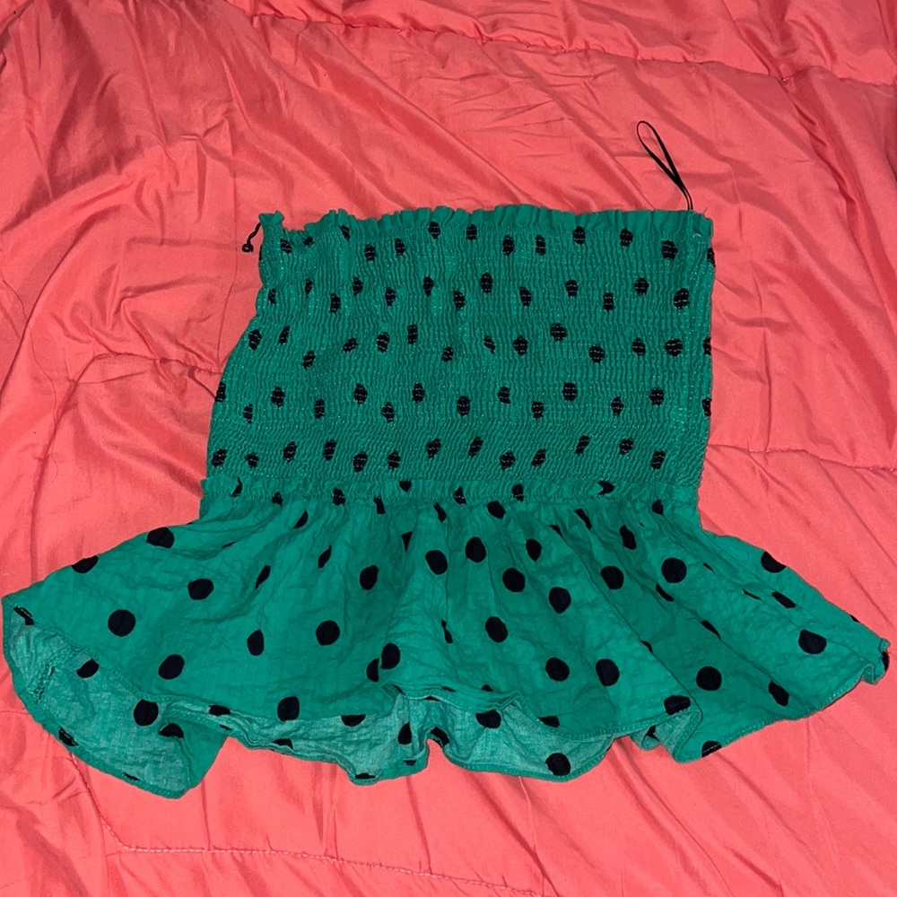 Zara Polka Dot Ruffle Sleeveless Top - Picture 5 of 5